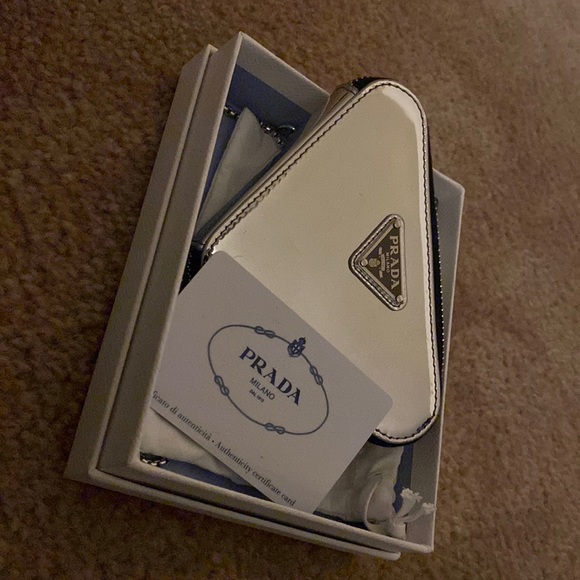 Prada Handbags - Prada,Metallic silver